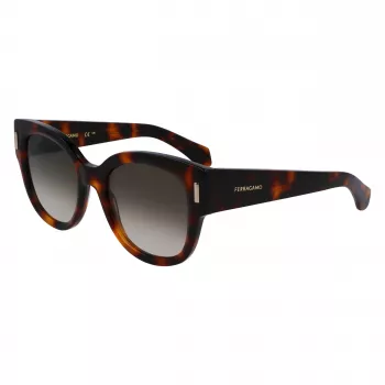 FERRAGAMO SF2007S-240 dámske cat-eye slnečné okuliare Havana hnedý gradient 51 mm