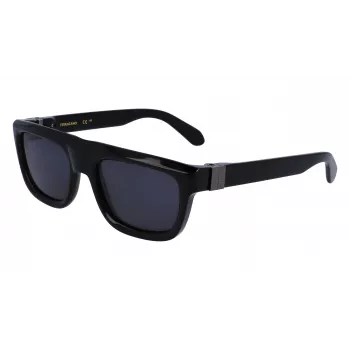 FERRAGAMO SF2009S-001 pánske slnečné okuliare - čierna obruba, sivé sklá, 56/21/145 mm