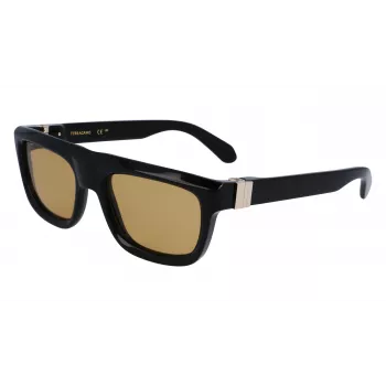 FERRAGAMO SF2009S-011 pánske slnečné okuliare - čierny rám, sivé sklá, 56/21/145 mm