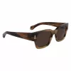 Ferragamo SF2010S-319 slnečné okuliare pánske zelená Havana hranaté acetát 52 mm