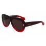 FERRAGAMO SF2029SE-615 dámske slnečné okuliare - červený acetátový rám, sivé gradientové šošovky, 57 mm