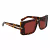 FERRAGAMO SF2032S-242 dámske slnečné okuliare havana acetát hranatý rám hnedé gradientové sklá 55/19/140 mm