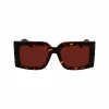 FERRAGAMO SF2032S-242 dámske slnečné okuliare havana acetát hranatý rám hnedé gradientové sklá 55/19/140 mm