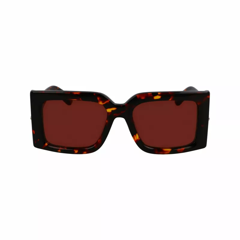FERRAGAMO SF2032S-242 dámske slnečné okuliare havana acetát hranatý rám hnedé gradientové sklá 55/19/140 mm