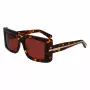 FERRAGAMO SF2032S-242 dámske slnečné okuliare havana acetát hranatý rám hnedé gradientové sklá 55/19/140 mm