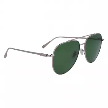 FERRAGAMO SF308S-44 pánske obdĺžnikové slnečné okuliare - hnedý havannový acetátový rám, sivé polykarbonátové sklá, ochrana UV400
