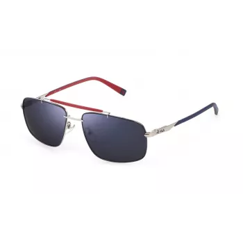 FILA SFI210V60E70B pánske obdĺžnikové havannové acetátové slnečné okuliare s hnedými polykarbonátovými sklami 60/16/145 mm