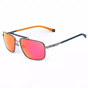 FILA SFI210V60K56R pánske slnečné okuliare - čierny rám, sivé sklá, 61 mm