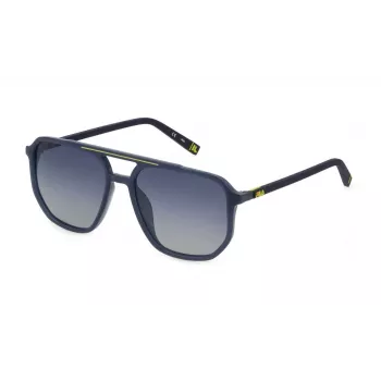 FILA SFI31257BL1P pánske polarizované slnečné okuliare - obdĺžnikový čierny rám, dymovo sivé sklá, 57 mm