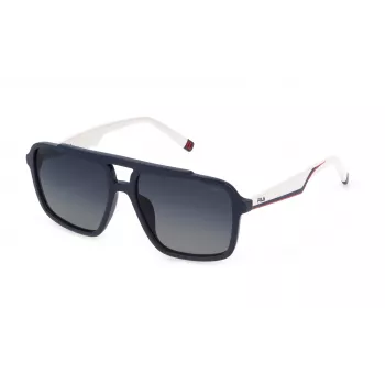FILA SFI460-57D82P unisex slnečné okuliare, čierny rám, sivé polarizované sklá, 57 mm