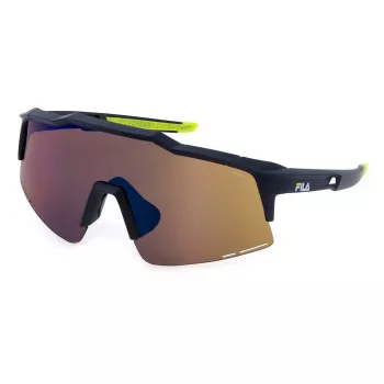 FILA SFI516-99U28V unisex slnečné okuliare čierny rám sivé zrkadlové sklá 99/00/130 mm