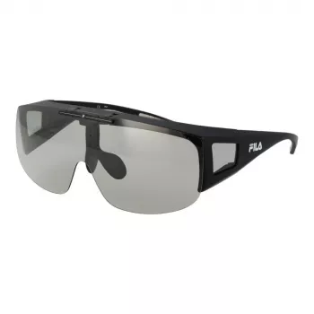 FILA unisex slnečné okuliare SFI126-99U28F štítový štýl čierny rám, smoke šošovky UV400