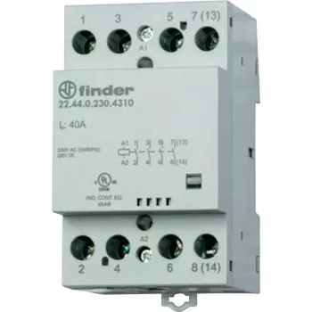 Finder 22 Series modulárny stýkač 22.44.0.024.4710, 3 NO + 1 NC, 24 V AC/DC cievka, 40 A