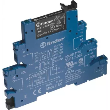 Finder 38.51.0.240.0060 väzbové relé 1 CO 6 A 240 V AC DIN lišta