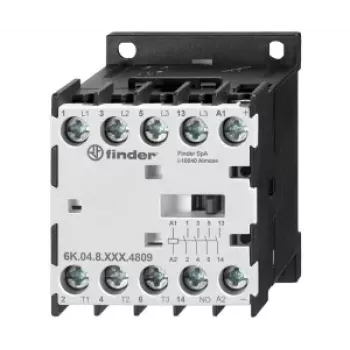 Finder 6K.04.8.230.4812 modulárny stýkač, 230 V AC cievka, 3 NO hlavné kontakty, 1 NO pomocný kontakt, 25 A
