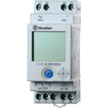 Finder súmrakový spínač pre 35 mm DIN lištu, séria 11.91.8.230, 2-150 lx, 230 V AC, 1 prepínač 11.91.8.230.0000