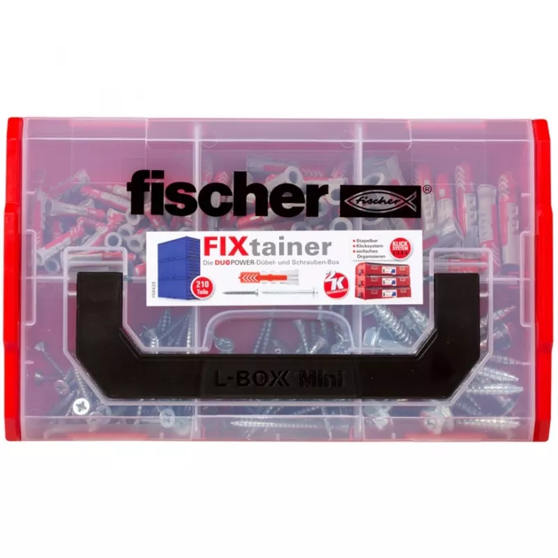 Fischer DUO-Line skrutkovacia hmoždinka & sada hmoždiniek, 105 dielov, DUOPOWER & DUOTEC 535969