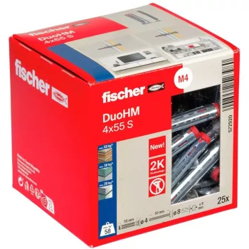 fischer DuoHM 4x55 S PH PZ dutinová hmoždinka 55 mm, 25 kusov 572920
