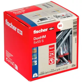 fischer DuoHM 5x55 S PH PZ dutinová hmoždinka 55 mm, 25 ks 572921
