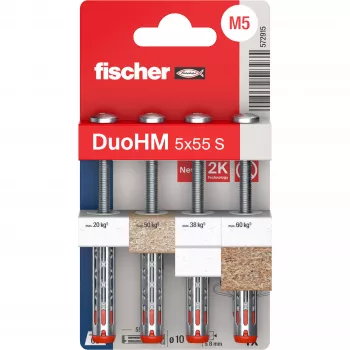 Fischer DuoHM 5x55 S PH TX dutinová hmoždinka sada, 4 kusy 572915