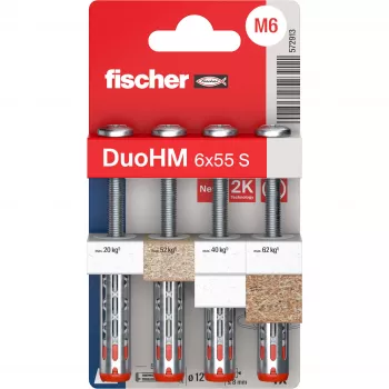 Fischer DuoHM 6x55 S dutinová hmoždinka so skrutkami, 4 kusy 572913