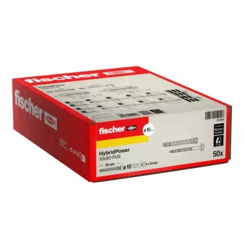 FISCHER HybridPower 10x90 hmoždinka 50 kusov ohňovzdorný kľúč