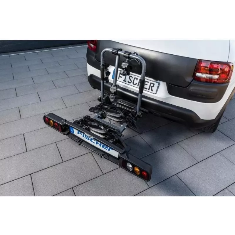 Fischer ProlineEvo 2 zadný nosič pre 2 bicykle, 60 kg, sklápací, LED osvetlenie