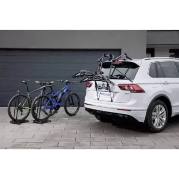 Fischer ProlineEvo nosič bicyklov na ťažné zariadenie pre 2 bicykle, 45 kg, kompatibilný s e-bike, skladací, funkcia naklápania, 13-polový