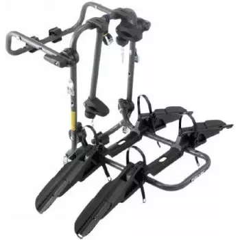 Fischer ProlineEvo nosič bicyklov na ťažné zariadenie pre 2 bicykle, 45 kg, kompatibilný s e-bike, skladací, funkcia naklápania, 13-polový