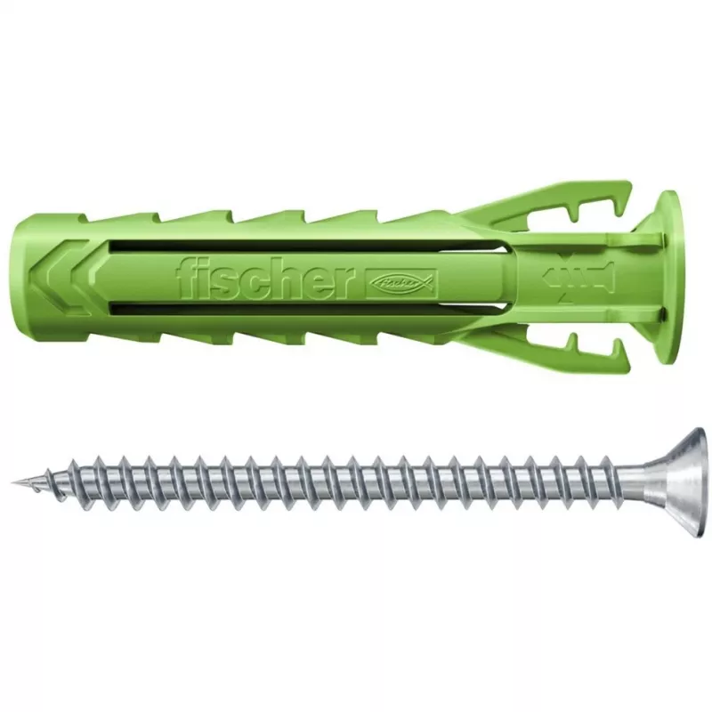 Fischer SX Plus Green 8x40 S K rozperná hmoždinka so skrutkou, 10 ks (567864)