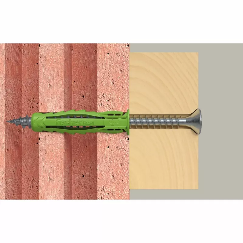 Fischer SX Plus Green 8x40 S K rozperná hmoždinka so skrutkou, 10 ks (567864)