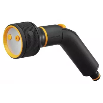 FISKARS viacúčelová postrekovacia pištoľ 3 druhy prúdu zavlažovacia tryska so SoftGrip™, čierna/oranžová