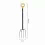 Fiskars Solid kompostové vidly s hlavou z borovej ocele a D rukoväťou, 4 hroty, 1220 mm