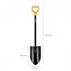 Fiskars Solid+ XL Rýľ s ostrým listom a oceľovou D rukoväťou, list z borovej ocele, 1250 mm