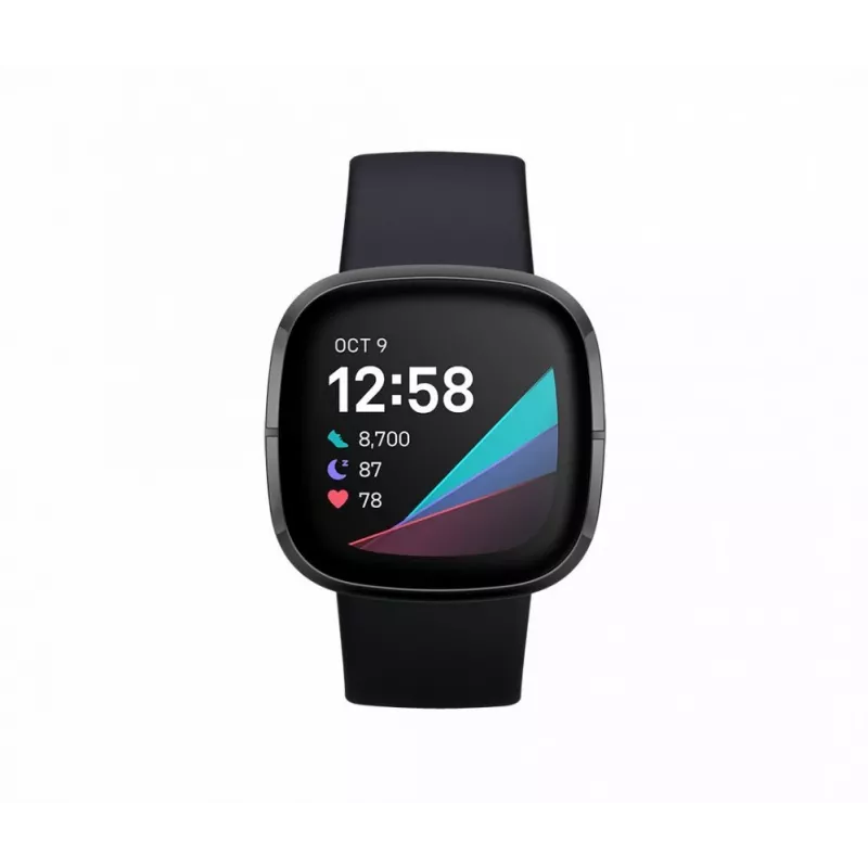 Fitbit Sense grafitová nerezová oceľ carbon black