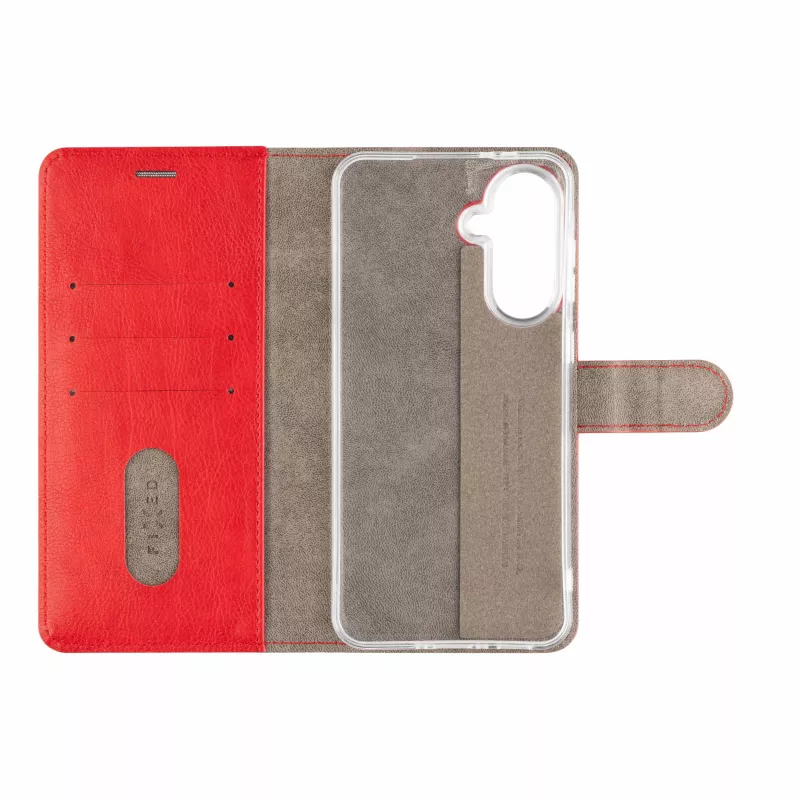 Fixed Opus Book puzdro pre Samsung Galaxy A37 5G, umelá koža, červená