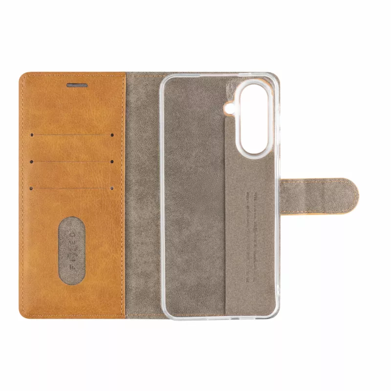 Fixed Opus Book Case pre Samsung Galaxy A57 5G, umelá koža, hnedá