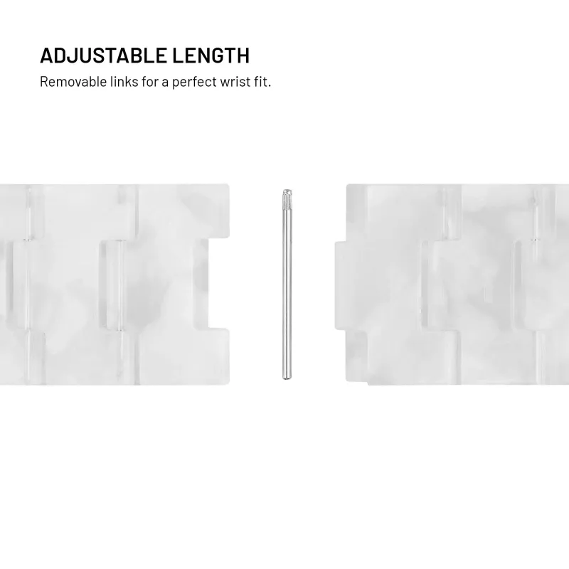 FIXED živicový remienok pre Apple Watch 38/40/41, Cloud White