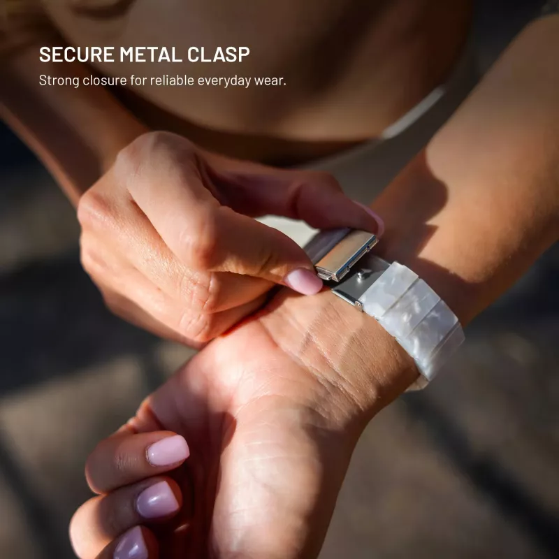 FIXED živicový remienok pre Apple Watch 38/40/41, Cloud White