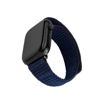 Fixed Sporty nylonový remienok pre Apple Watch 38/40/41mm – tmavomodrý