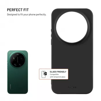 Fixed Story zadný kryt pre Xiaomi 17 Ultra, pogumovaný, čierny