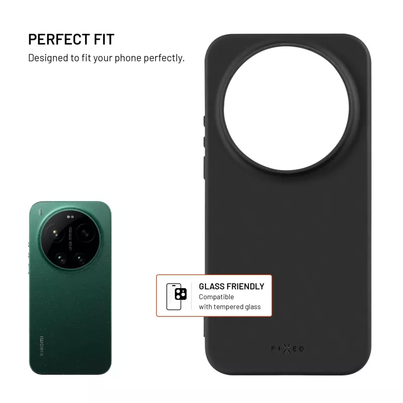 Fixed Story zadný kryt pre Xiaomi 17 Ultra, pogumovaný, čierny