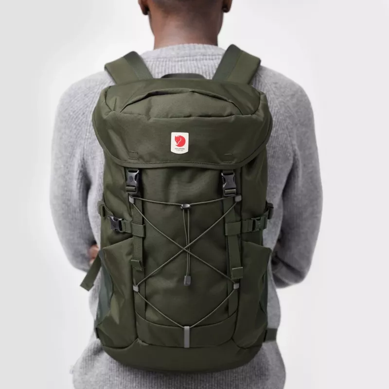 Fjällräven Skule Top 26 batoh zelený Oxford recyklovaný polyester