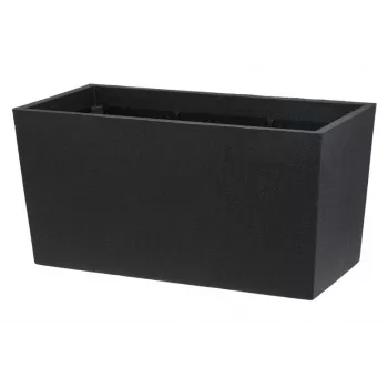 Flowerpot Thermo Patio D76 čierna 76 cm okrúhly dvojstenný izolovaný vonkajší kvetináč