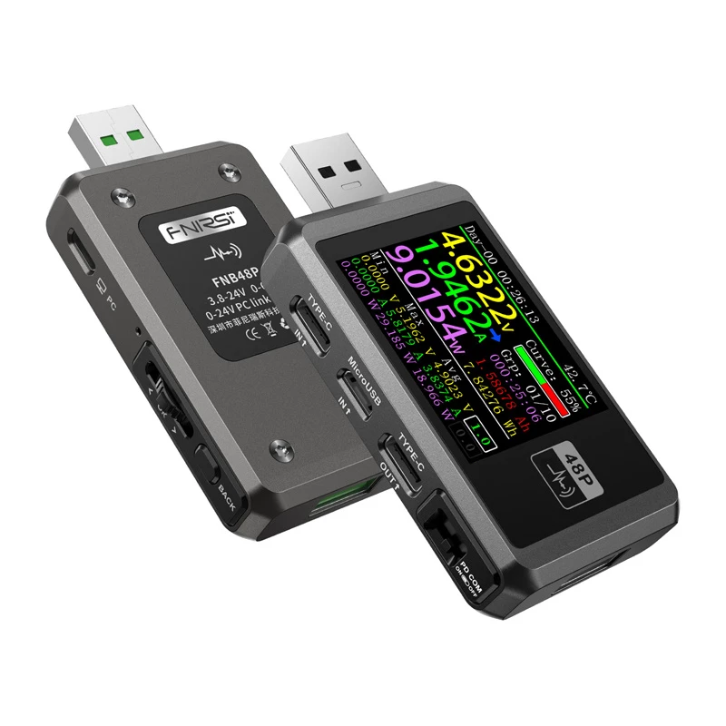 FNIRSI FNB48P tester USB portov čierny
