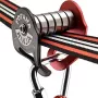 Fofana Ninja Slider Slackline Pulley - outdoorová zip line kladka pre deti, nosnosť 110 kg, čierna/žltá