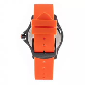 Folli Follie Dynamic pánske quartz analógové hodinky 40 mm oceľové puzdro, čierny ciferník, kožený remienok