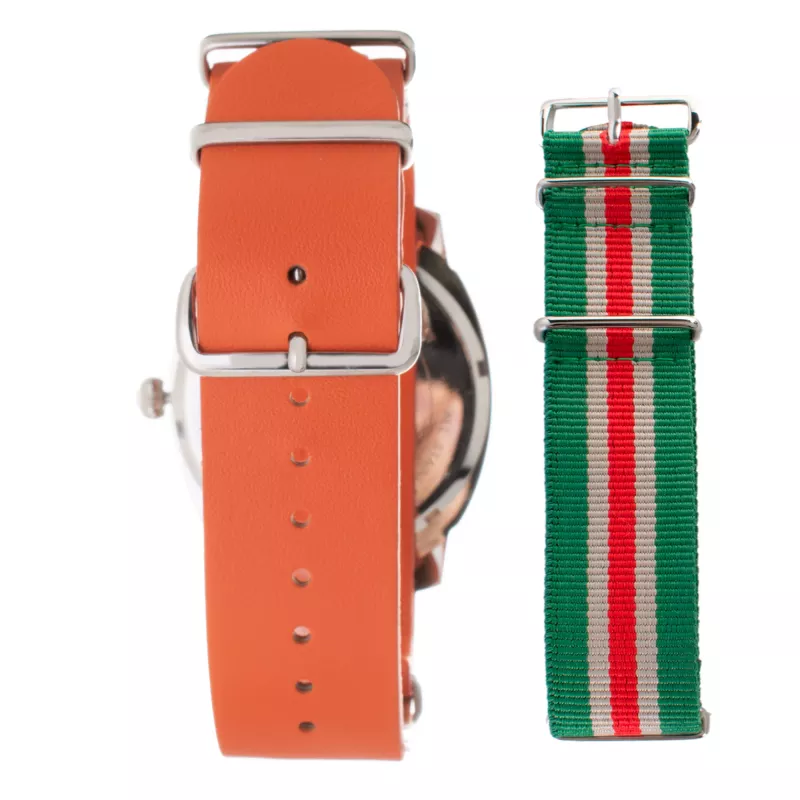 FOLLI FOLLIE Dynamic pánske quartz hodinky WT14T0015DNA 40mm strieborná nerez čierna koža