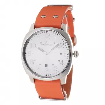 FOLLI FOLLIE Dynamic pánske quartz hodinky WT14T0015DNA 40mm strieborná nerez čierna koža