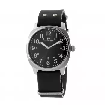 FOLLI FOLLIE MAN WF14T001SDNN 42 mm analógové quartz hodinky čierna koža